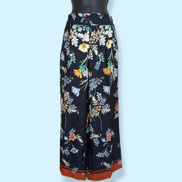 Zara Wide Leg Floral Trousers - Picture 1 of 9